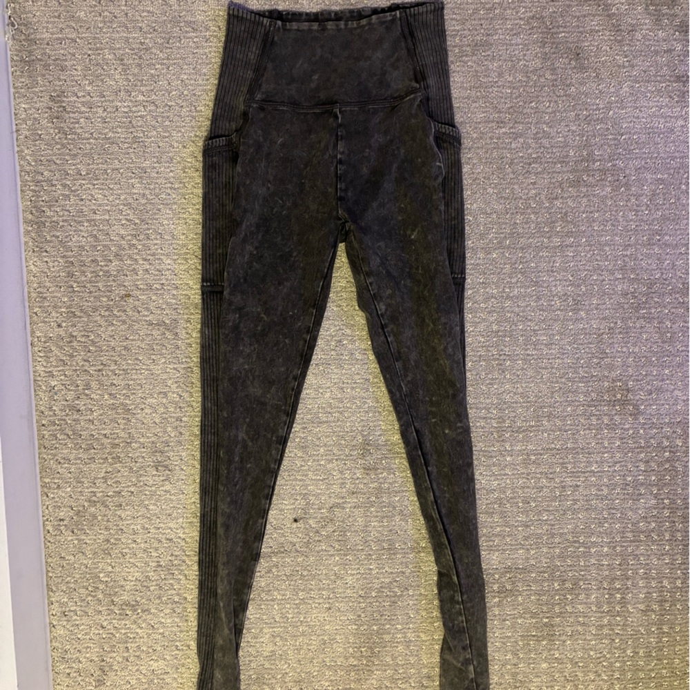 Aerie Charcoal Acid Wash Joggers